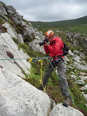 Good rope work provides a secure and safe vantage point.