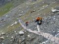 Alpine scary bridge near Zermatt