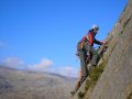 Multi pitch in Wales blue sky and good routes